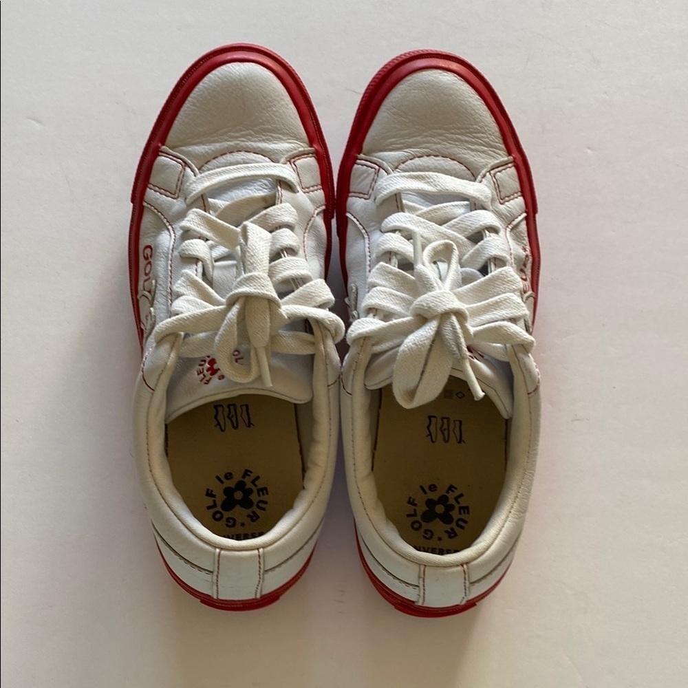 Converse Golf Le Fluer White and Red Sneakers Tyler the creator women’s Sz 8